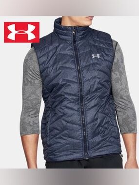 Under Armour ColdGear Reactor Vest in Patterned Blue